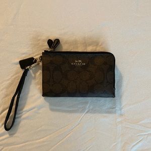 Coach Brown wristlet